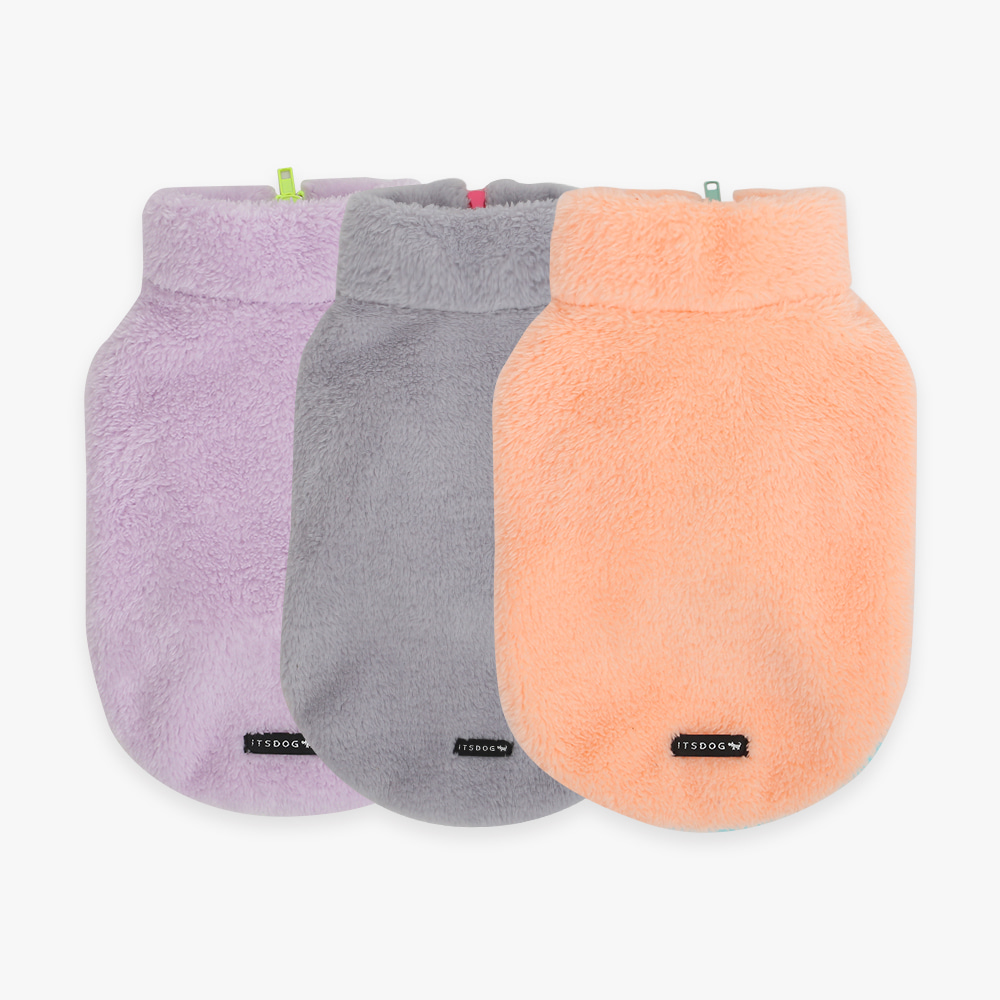 Neon fleece zip-up jumper