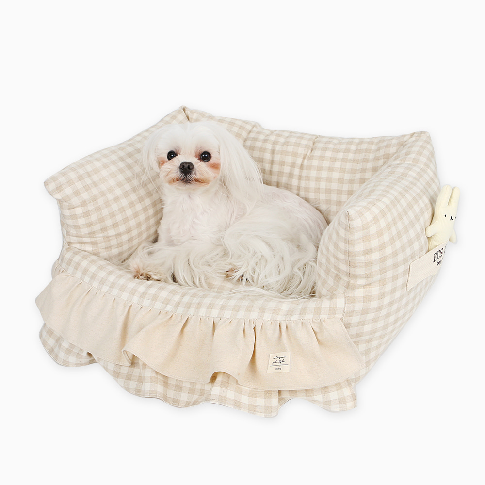 Corn Frill Bed (Checkered Beige)