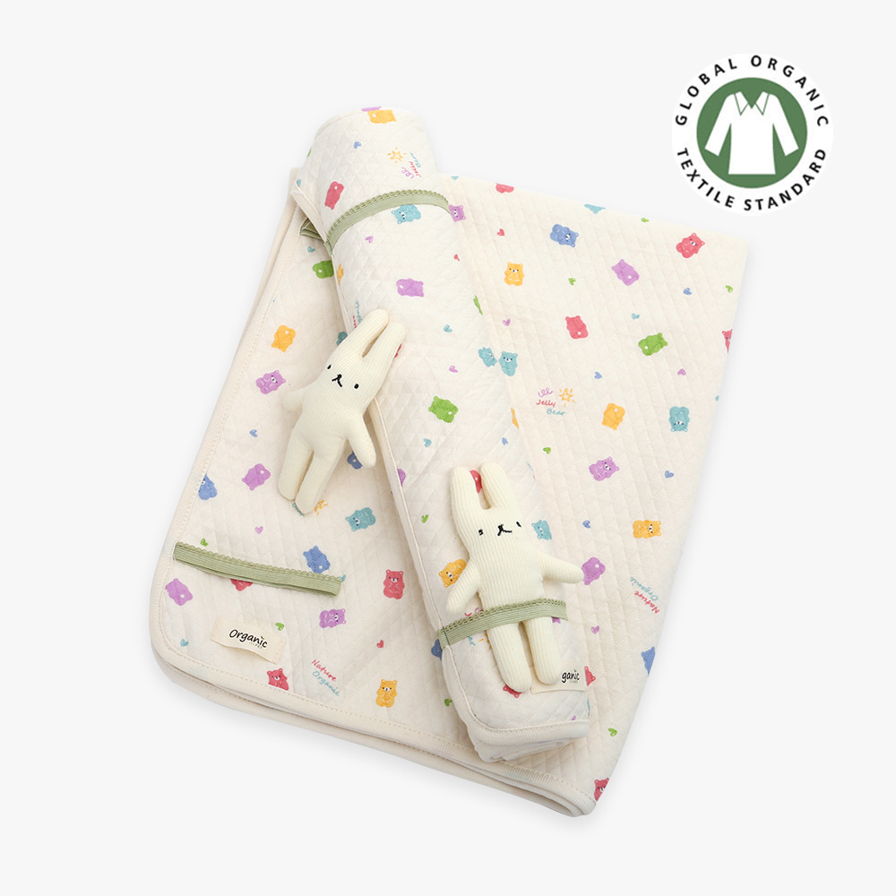 Organic Quilted Blanket (Jelly Bear)
