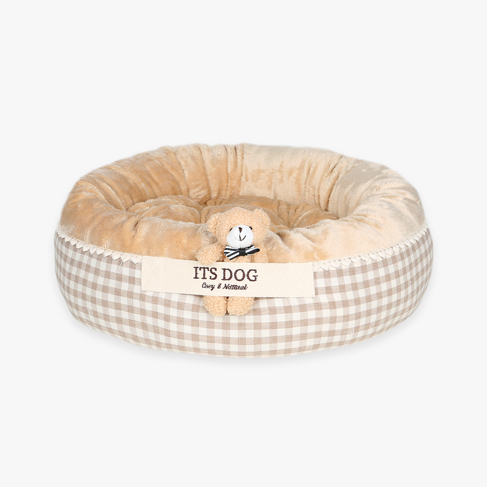 Peekaboo Bear Round Bed (Brown)