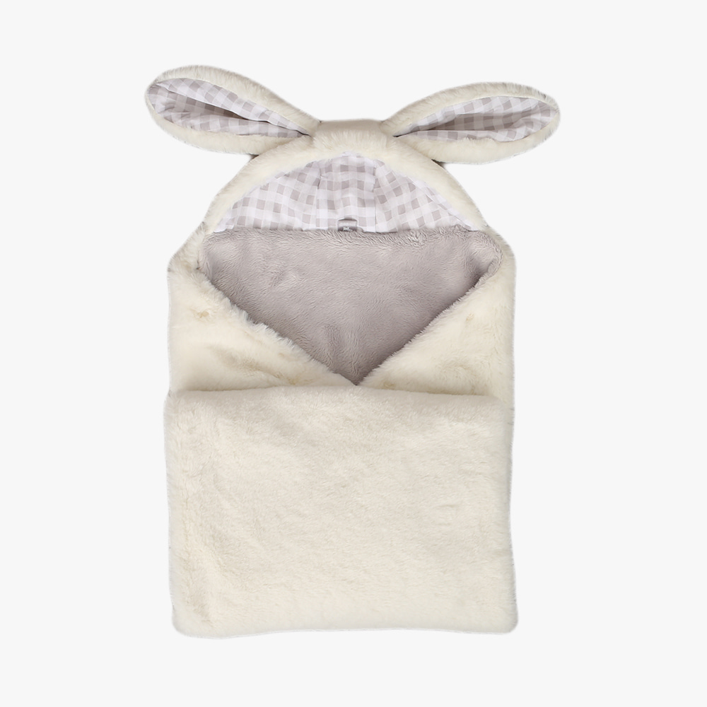 Rabbit Cloak Hood Blanket (Ivory)