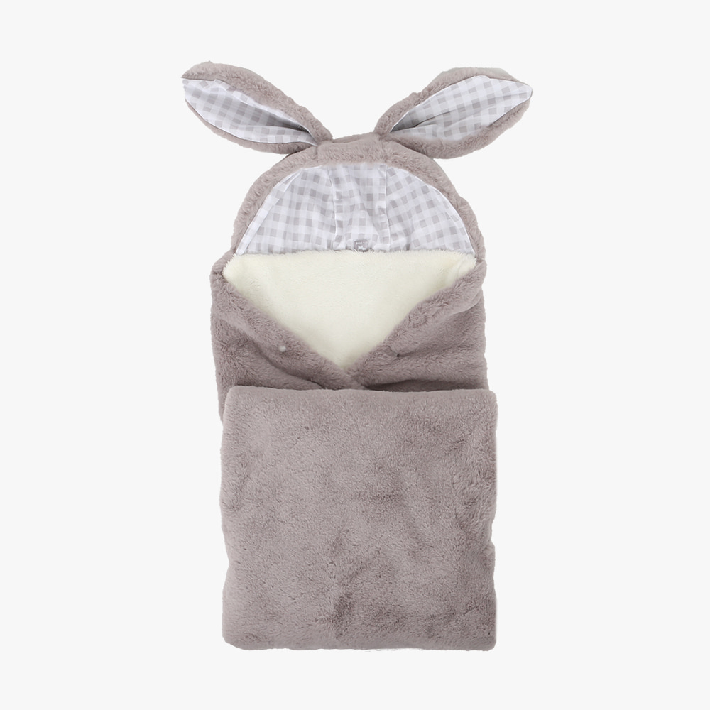 Rabbit Cloak Hood Blanket (Gray)