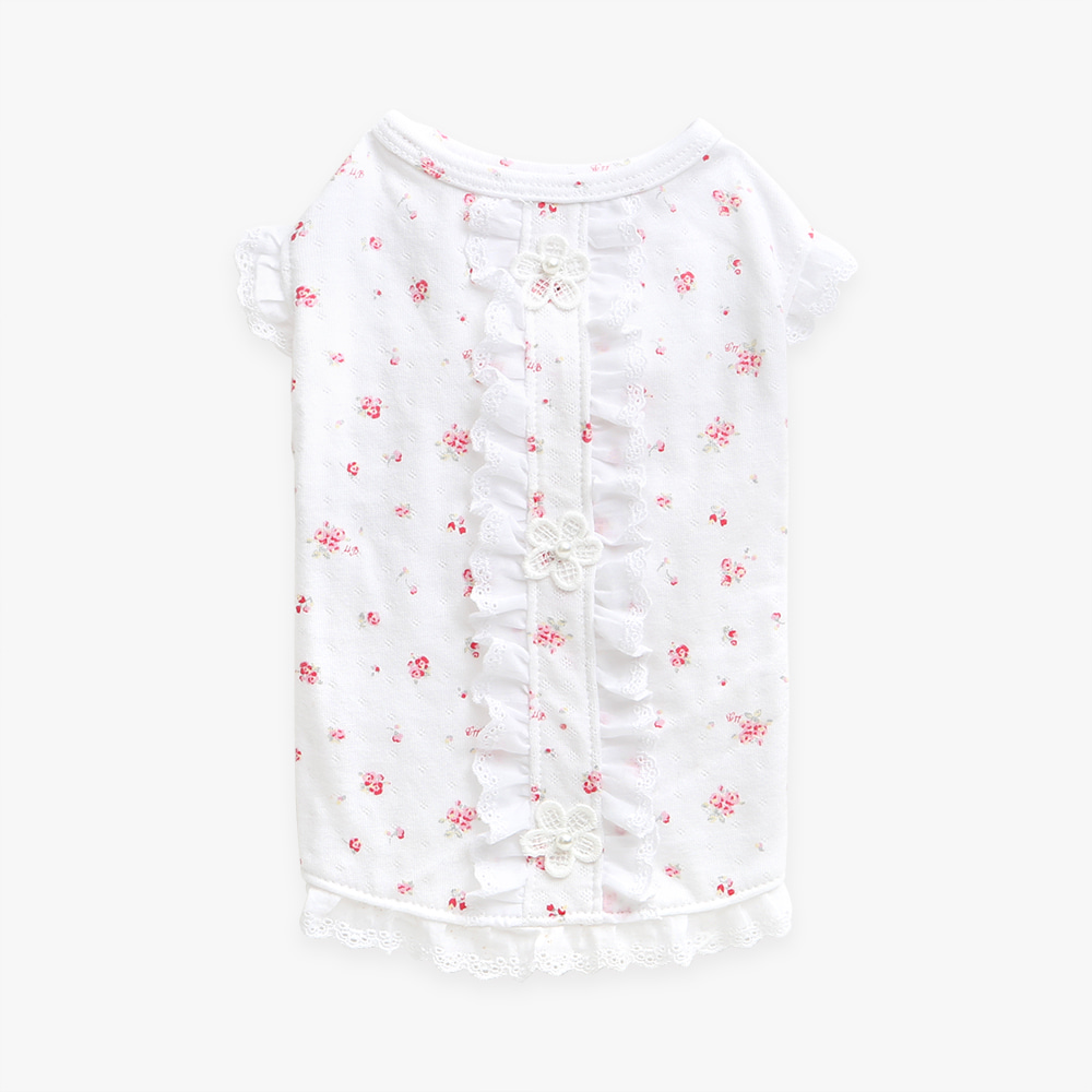 Rose lace jacquard T-shirt