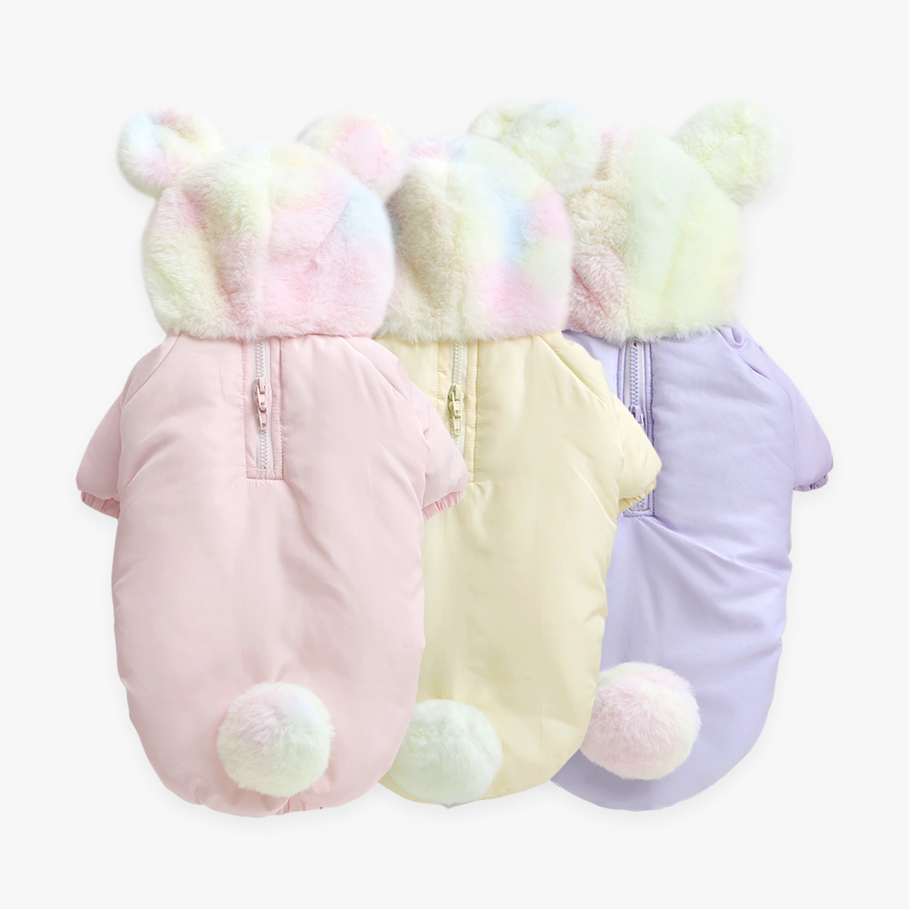 cotton candy cut soft padded coat